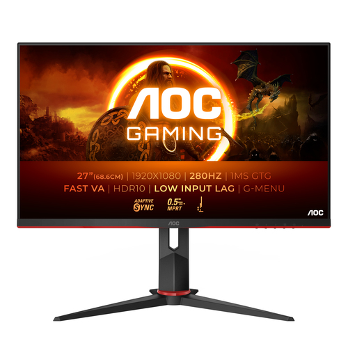 Monitor Aoc 27G2ZN3 BK Pivot Black e Red