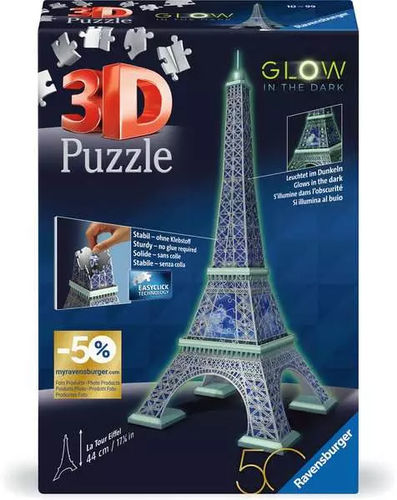 Puzzle Ravensburger 11591 3D Tour Eiffel Glow in the Dark