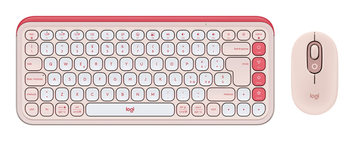 Tastiera e mouse Logitech 920 013117 POP Icon Combo Rose e Off white