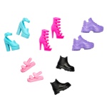 Mattel - Scarpe Fashion bambola 5 paia Mattel HWV71 BARBIE Assortito