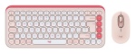 Tastiera e mouse Logitech 920 013117 POP Icon Combo Rose e Off white