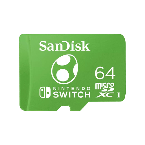 Scheda di memoria Sandisk SDSQXAO 064G GN6ZN SWITCH Nintendo Green