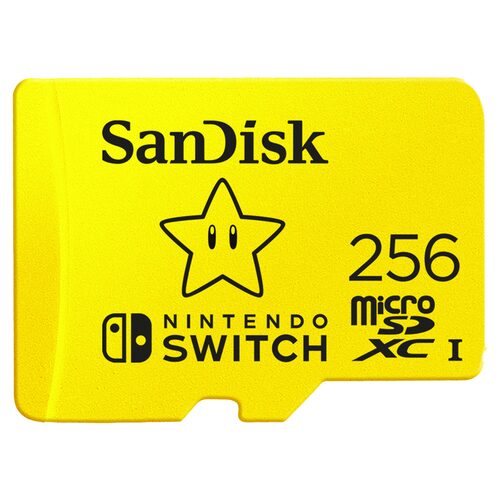 Scheda di memoria Sandisk SDSQXAO 256G GNCZN SWITCH Nintendo Yellow