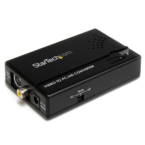 Convertitore video Startech.Com VID2VGATV2 S Video a VGA Black