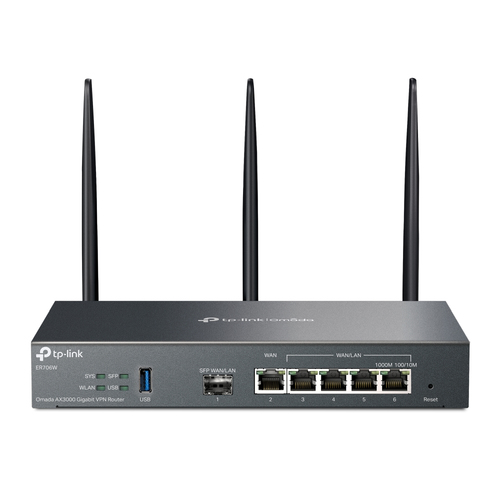 Router Tp Link ER706W OMADA AX3000 VPN Multi WAN Black