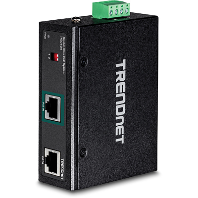Modulo POE Trendnet TI SG104 INDUSTRIAL Splitter Gigabit Black