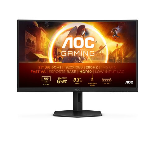 Monitor Aoc C27G4ZXU Curvo Black