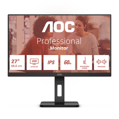 Monitor Aoc U27E3UF ESSENTIALS UHD Black
