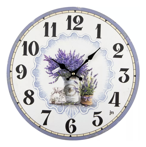 Orologio da parete Lowell 21566 JUSTAMINUTE Lavanda Multicolor