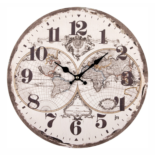 Orologio da parete Lowell 21564 JUSTAMINUTE Emisfero Multicolor