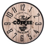 Lowell - Orologio da parete Lowell 21568 JUSTAMINUTE The Cofee Shop Multicolor