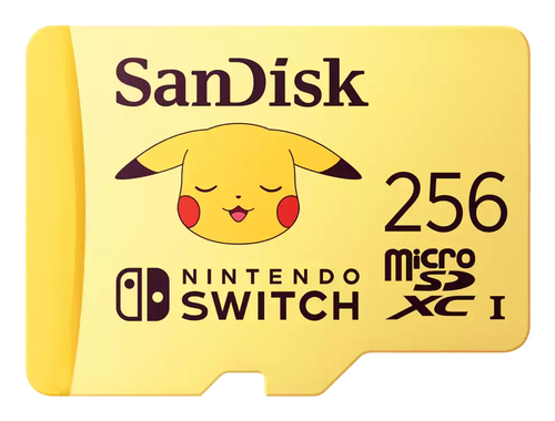 Scheda di memoria Sandisk SDSQXAO 256G GN6ZK POKEMON Pikachu Yellow