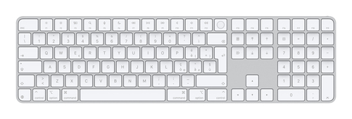 Tastiera computer Apple MXK73T A MAGIC KEYBOARD Touch ID Silver e Whit