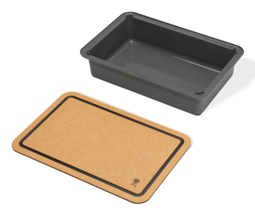 Taglere con recipiente per piastre Premium Slate da 76 cm Weber 340013