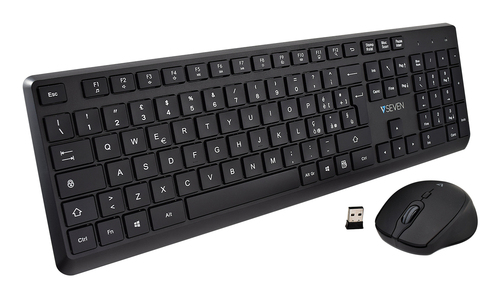 Tastiera e mouse V7 CKW350IT Combo Black