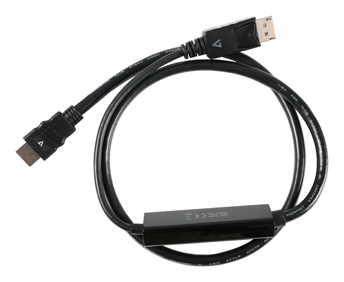 Cavo adattatore V7 V7DP14HDMI21 1M BLK DisplayPort to HDMI 4K Black