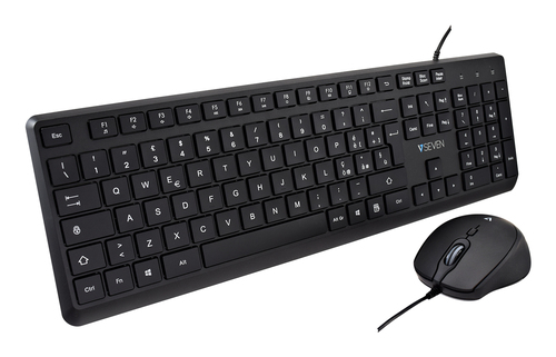 Tastiera e mouse V7 CKU350IT Combo Black