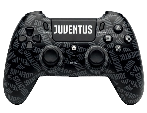 Gamepad Qubick COP40004 PLAYSTATION 4 Juventus Pattern Black e White
