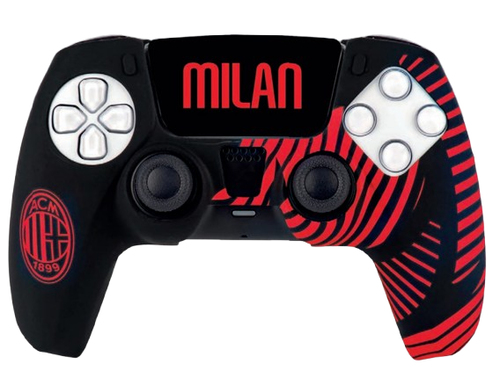Cover gamepad Qubick COP50002 PLAYSTATION 5 AC Milan Devil Red e Black