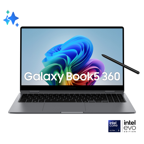 2 in 1 Notebook Samsung NP750QHA KA1I GALAXY AI BOOK5 360 Copilot+ Gra