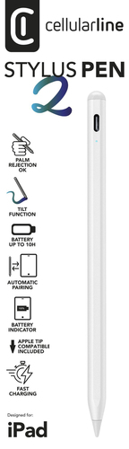 Penna touchscreen Cellular Line STYLUSPEN2IPAD IPAD STYLUS Pen 2 White