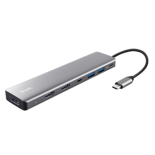 HUB Trust 25661 DALYX USB C Grey