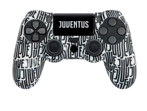 Cover gamepad Qubick COP40003 PLAYSTATION 4 Juventus Repeat White e Bl