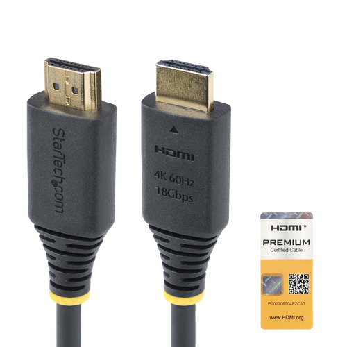 Cavo HDMI Startech.Com HDMI2 CABLE 4K60 1M PREMIUM 2.0 Black