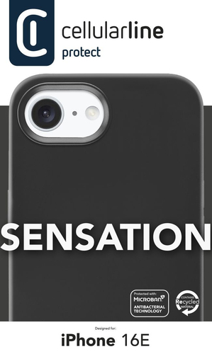 Cover Cellular Line SENSATIONIPHSE4K IPHONE 16e SENSATION Black
