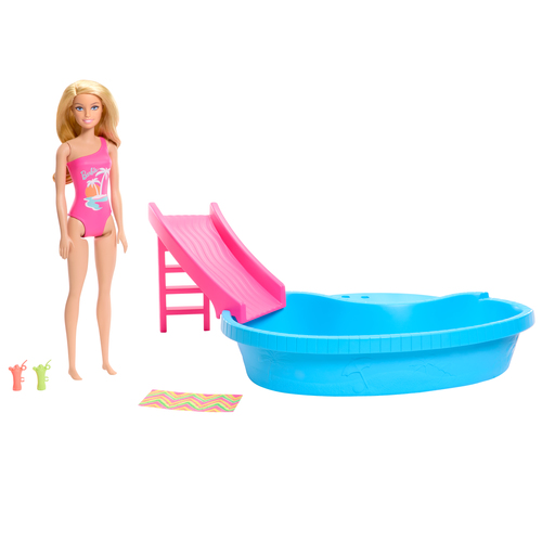 Set bambola Mattel HRJ74 BARBIE con piscina