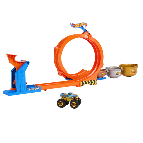 Playset pista Moster Trucks Trophy Challenge Loop & Flip Mattel JBX64 
