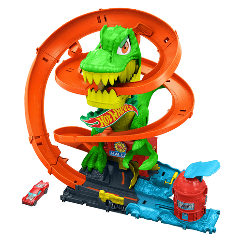 Playset pista Mattel JBM73 HOT WHEELS Pista City t-rex battaglia infuo