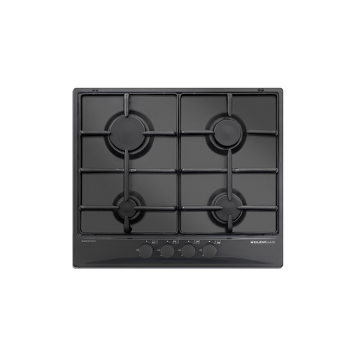 Piano cottura gas Glem Gas GT64NC Matt black