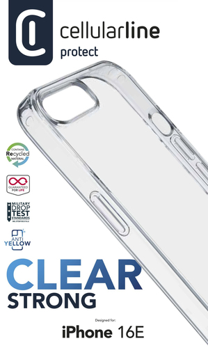 Cover Cellular Line CLEARDUOIPHSE4T IPHONE 16e CLEAR STRONG Clear
