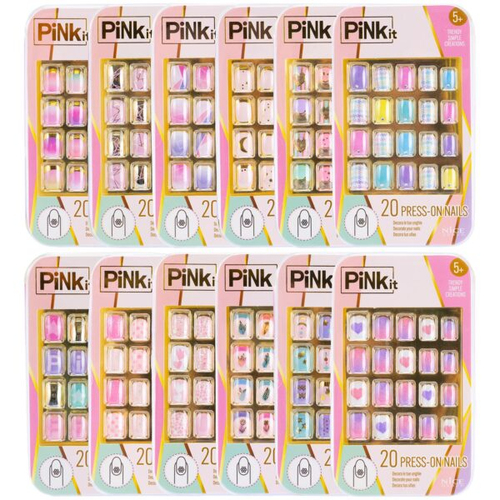 Set trucchi giocattolo Nice 40064 PINK.IT Unghie Press-on adesive remo