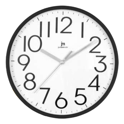 Orologio da parete Lowell 00712N JUSTAMINUTE Nero