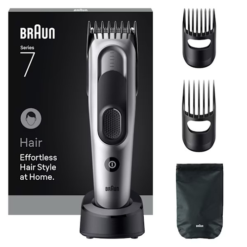 Taglia capelli Braun HC7590 SERIES 7 Hair Clipper Silver e Black