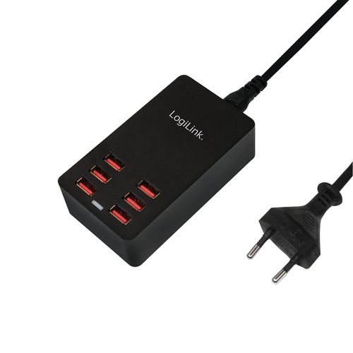 Caricabatterie Logilink PA0139 IPW USB 6P32W Black
