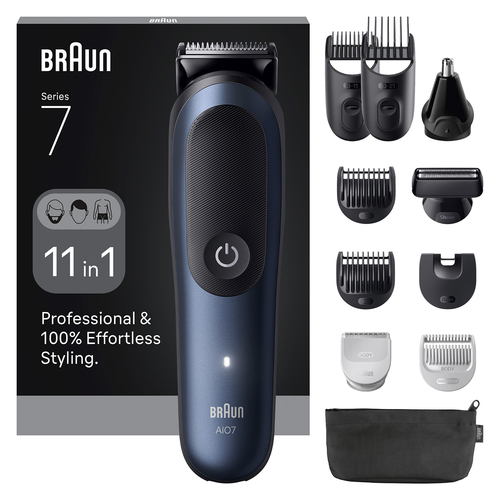 Regolabarba Braun AIO7540 SERIES 7 All in One 11in1 Ricaricabile Blue 
