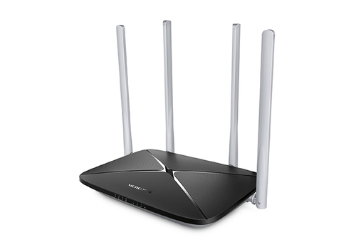 Router Mercusys AC12 AC1200 Black e Silver