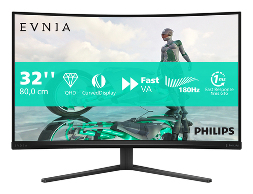 Monitor Philips 32M2C3500L 00 EVNIA 3000 Curvo Charcoal