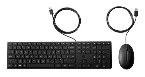 Tastiera e mouse Hp 9SR36UT Wired Desktop 320MK Black
