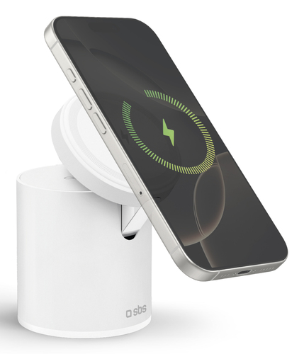 Caricabatterie Sbs TEWIRMAGFOLD2IN1 MAGNETIC Power Dock 2in1 White