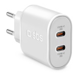 SBS - Caricabatterie Sbs TETRPD20CCW WALL CHARGER 20W Dual Port White