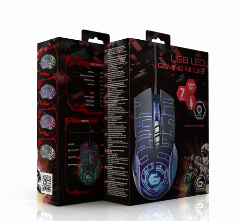 Mouse Gembird MUSG RGB 01 Wired Black