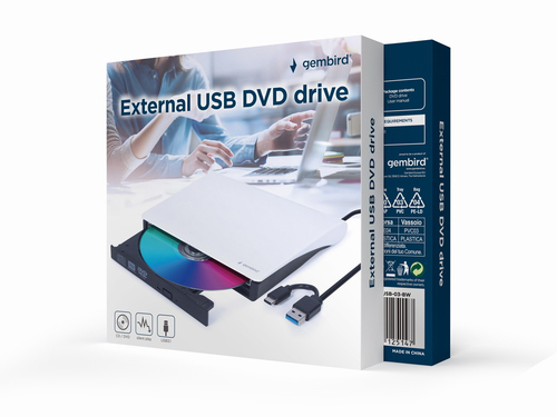 Masterizzatore Gembird DVD USB 03 BW External White