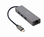 Gembird - Adattatore di rete Gembird A CMU3 LAN 01 CABLEXPERT USB C Gray