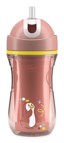 Tazza bimbo termica con cannuccia Chicco 00069911500000 SPORT CUP Rosa