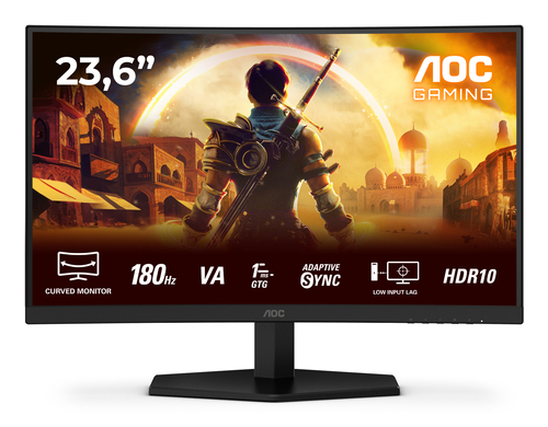 Monitor Aoc C24G42E Curvo Black e Red
