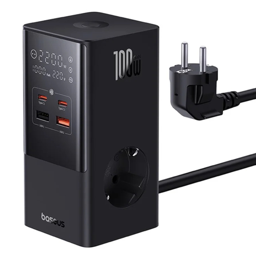Presa filtrata Baseus E00023609113 00 POWERCOMBO Tower 100W Black